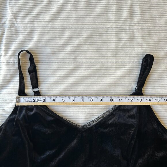 Torrid Black Velvet Lace Trim Trapeze Dress Women’s Plus Size 4 A-Line Spaghetti - Picture 13 of 15